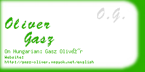 oliver gasz business card